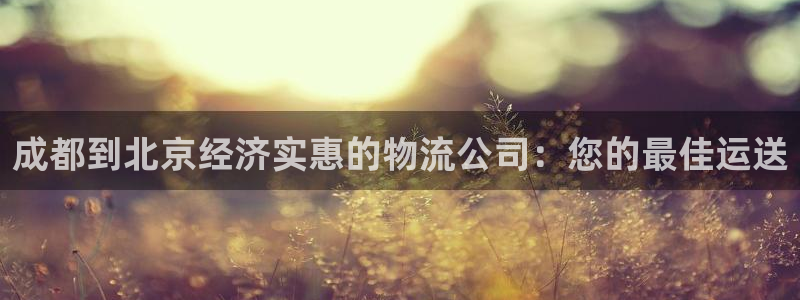 28圈是啥：成都到北京经济实惠的物流