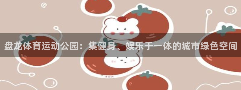 3377体育网页登录入口：盘龙体育运动公园：集健身、娱乐于一体的城市绿色空间